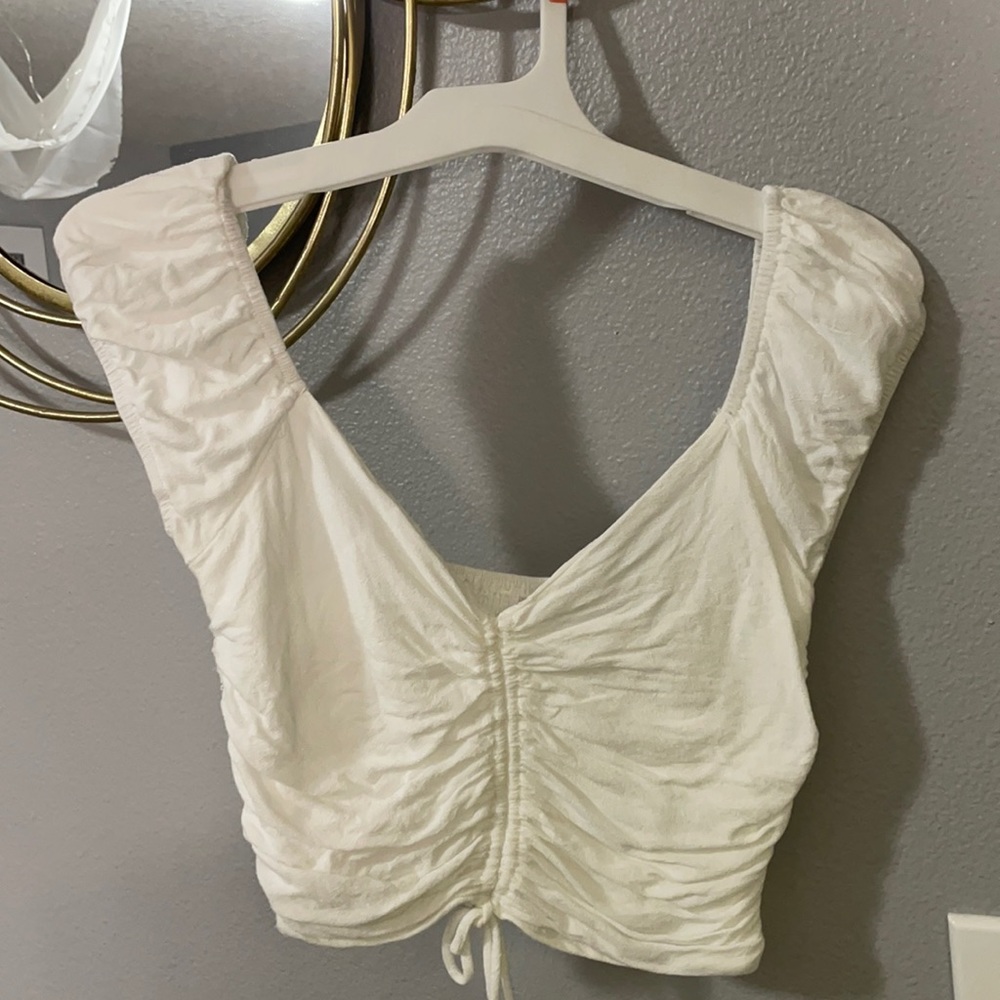 White crop top
